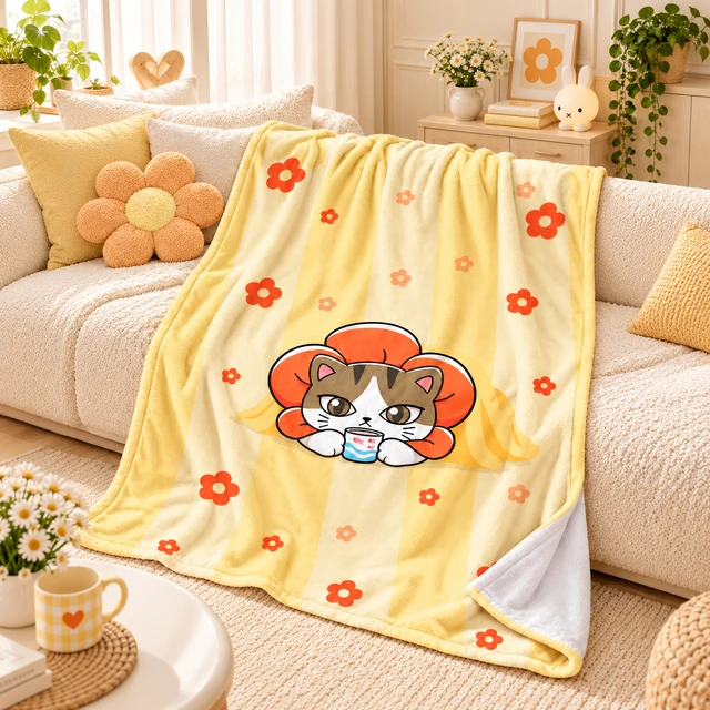 Happy Tea Time Fleece Blanket