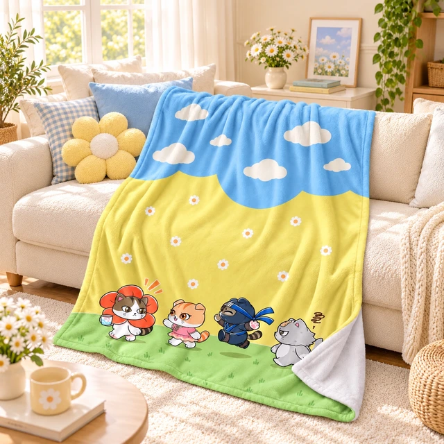 Happi Friends Sunny Meadow Fleece Blanket