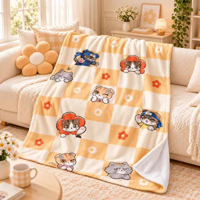 Happi Friends Cozy Check Fleece Blanket