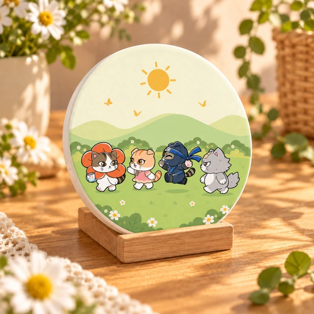 Happi Friends Sunny Meadow Ceramic Coaster