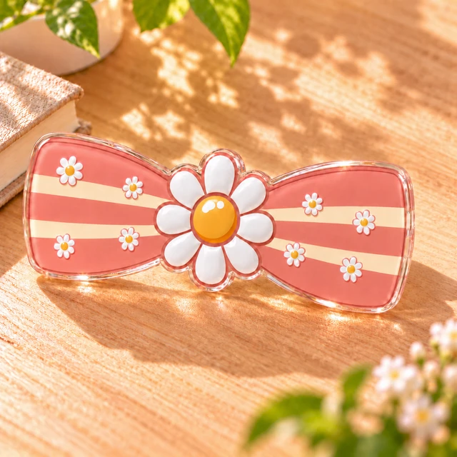 Happi Friends Daisy Bow Acrylic Hair Clip