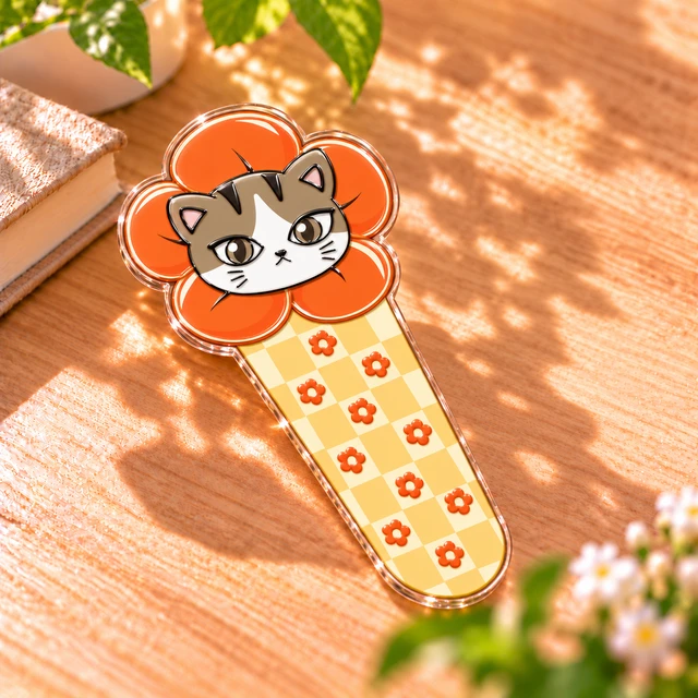 Happy Flower Portrait Acrylic Hair Clip