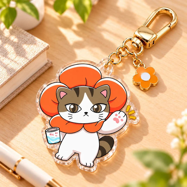 Happy Little Wave Acrylic Keychain