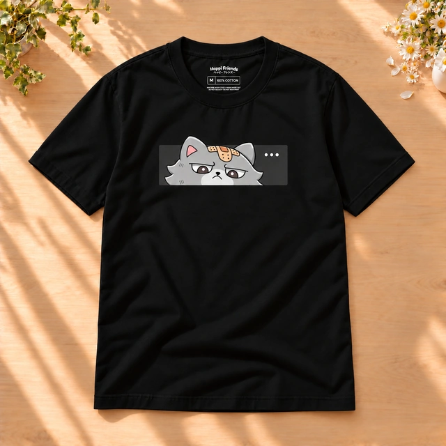 Grumpurr No Comment Regular T-Shirt — Black